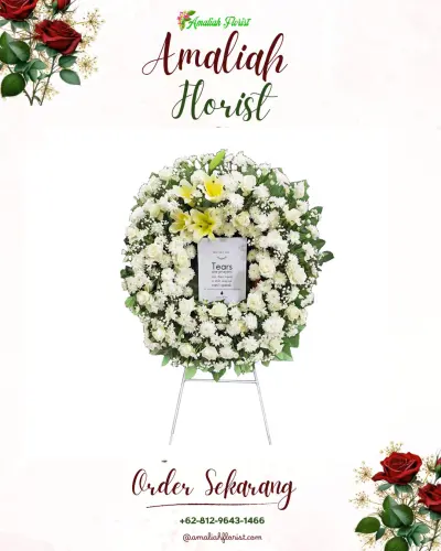 Krans Bunga Duka Cita di Sei Putih Barat